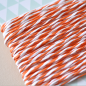 Preview: Papierkordel 5m Orange -Weiß