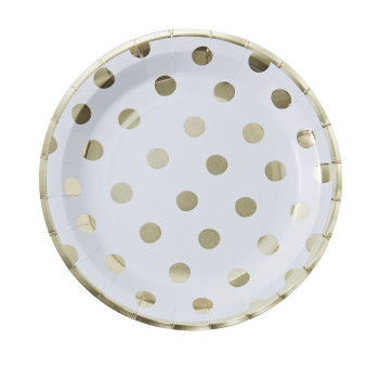 pappteller dots gold ginger ray