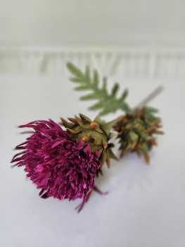 Kunstblume Distel – künstliche Blüte mit Knospe für Vase, Tisch oder festliche Dekoration