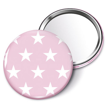 Taschenspiegel Sterne rosa