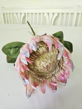 ünstliche Protea Blume – naturgetreue Real Touch Kunstblume für Vase, Tischdeko oder Hochzeit