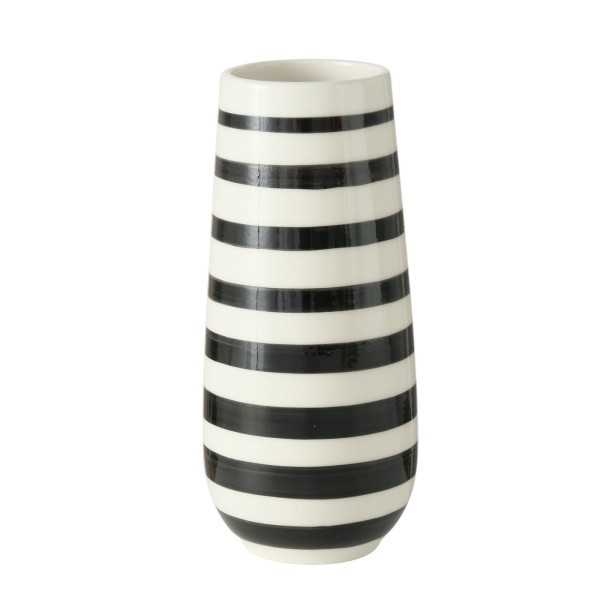 Vase Streifen Schwarz Weiß