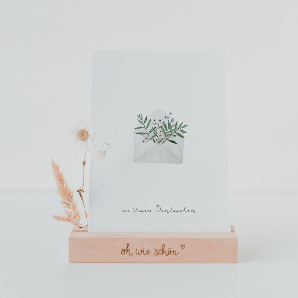 Postkarte Blumenumschlag - Eulenschnitt